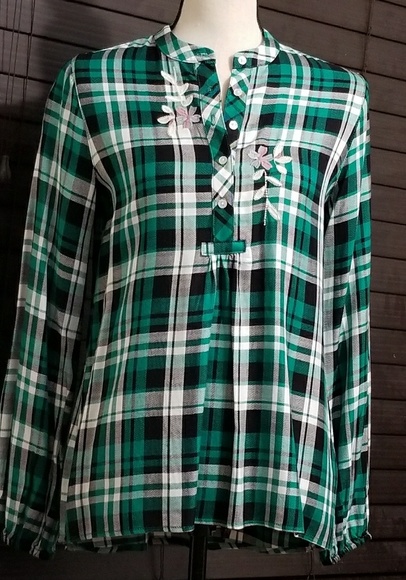 Cato Tops - 🎈Cato Plaid green long sleeve T42